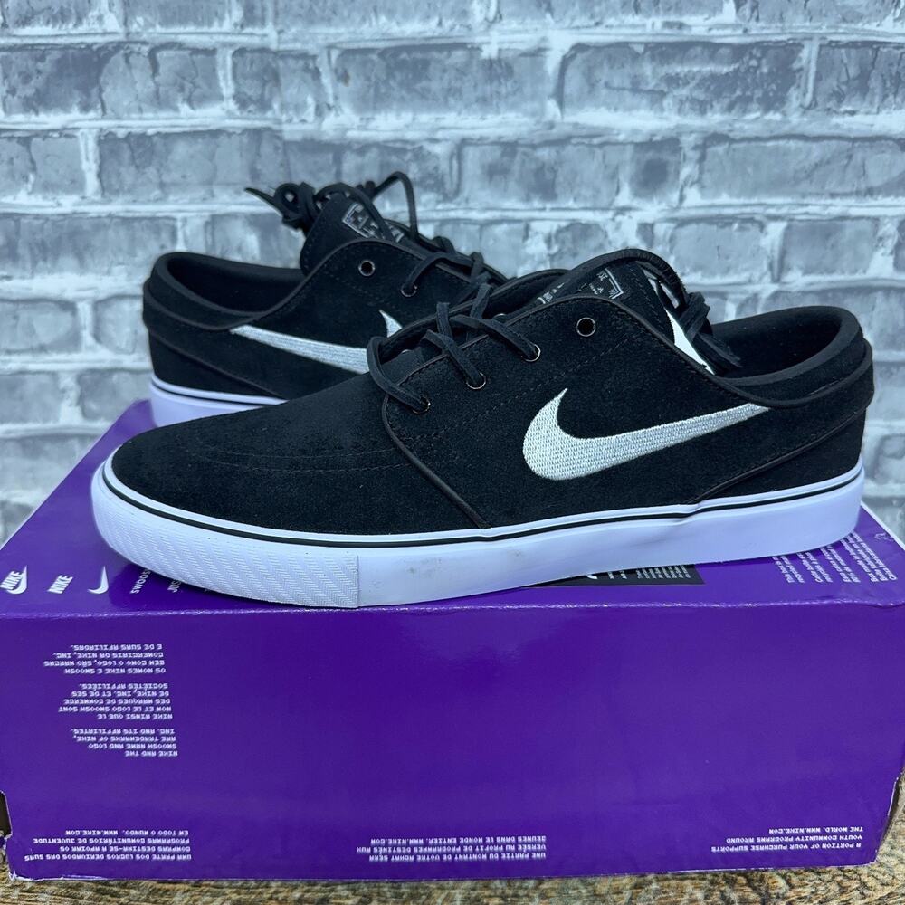 Nike Zoom Stefan Janoski+ SB Shoes Black White FD6757-001 Mens Size 8 New